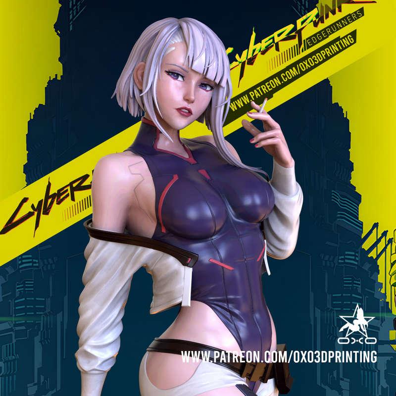 OXO3D Lucy 赛博朋克边缘跑者 3D打印模型|OXO3D – Lucy – CyberPunk Edge Runners – 3D Print Model