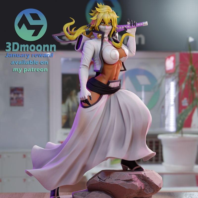3D打印模型：《进击的巨人》哈鲁贝尔角色造型|3Dmoonn – Tier Harribel – Bleach – 3D Print Model