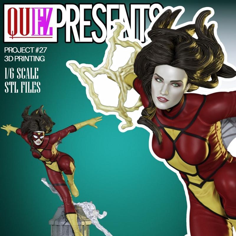 弗兰西斯·奎兹 spider woman 3D打印模型|Francis Quez – Spider woman – Exclusive – 3D Print Model STL