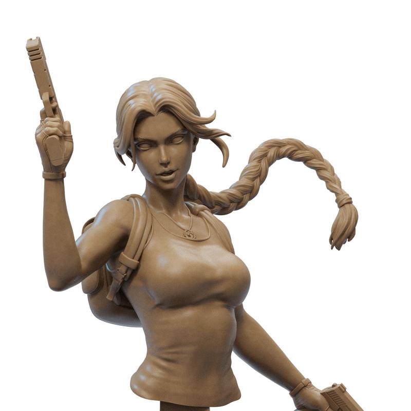 莉亚·克罗夫特 3D打印模型|Lara Croft Bust – 3D Print Model