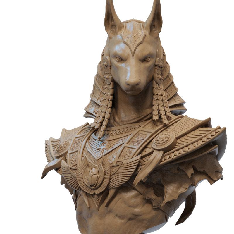 阿努比斯雕像 - 3D打印模型|Anubis Bust – 3D Print Model