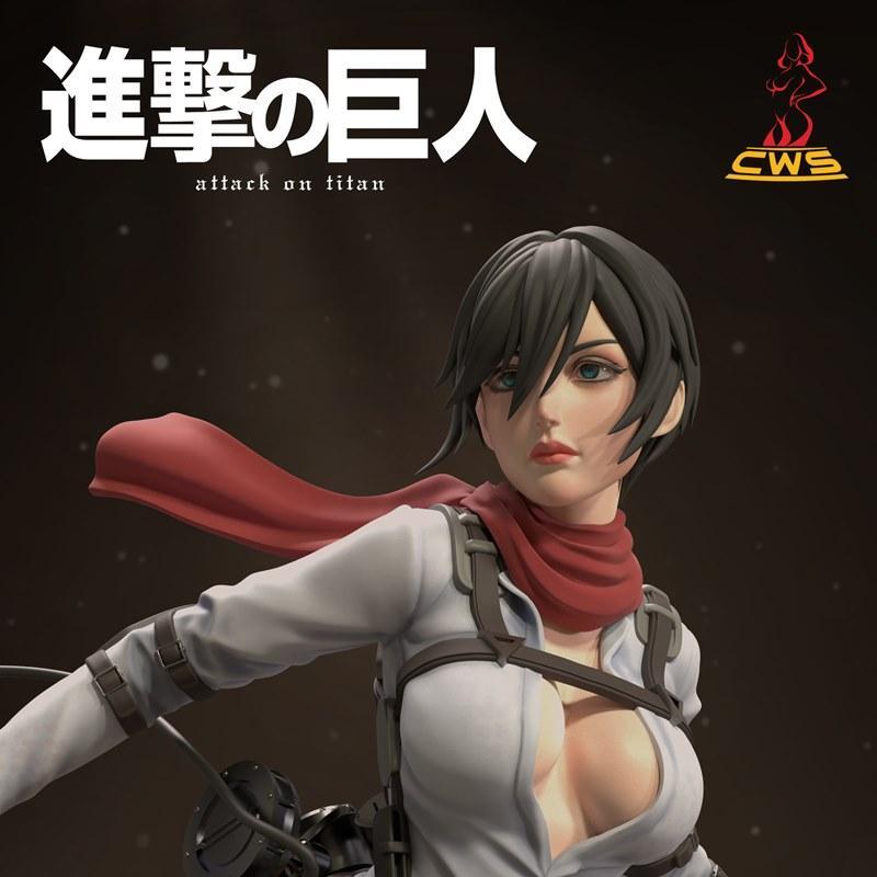 CW Studio -《进击的巨人》米卡莎·阿克曼 3D打印模型|CW Studio – Attack on Titan – Mikasa Ackerman – 3D Print Model STL