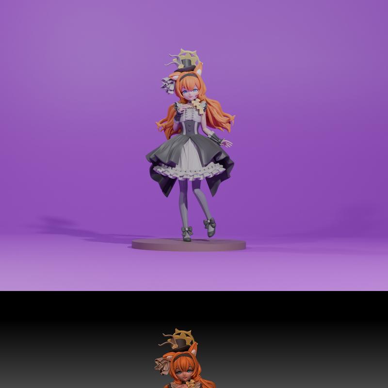 蓝调档案 - 理查德·玛丽 - 3D打印模型|Blue Archive – Idol Iochi Mari – 3D Print Model