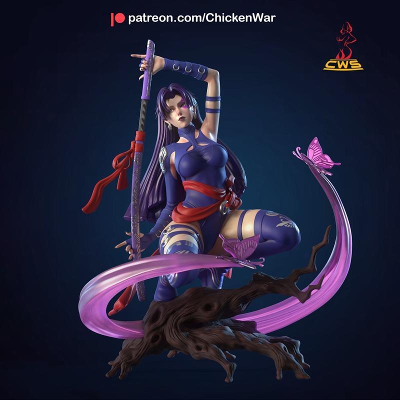 CW工作室 - 复仇者联盟 - 薇薇安·普西洛克 3D打印模型|CW Studio – Marvel – Psylocke – 3D Print Model STL