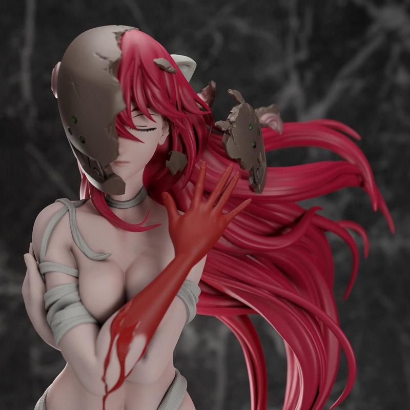 《进击的巨人》露西3D打印模型|Elfen Lied – Lucy – 3D Print Model