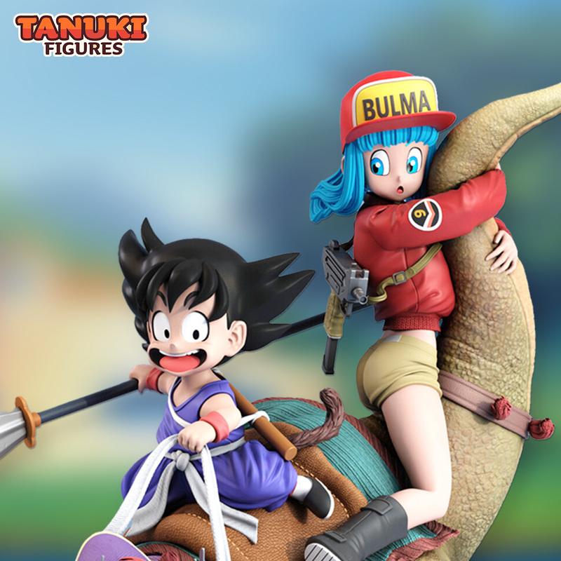 龙珠孙悟空与布玛3D打印模型|Tanuki Figures – Goku and Bulma – Dragon Ball – Diorama – 3D Print Model