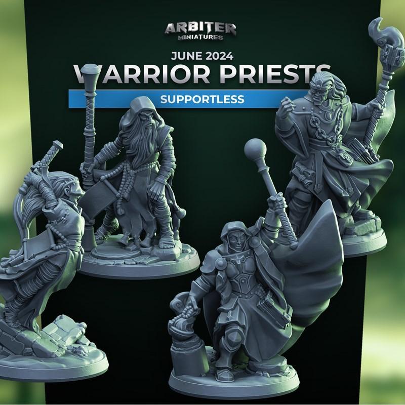 Arbiter迷你模型——战神祭司 2024年6月 3D打印版|Arbiter Miniatures – Warrior Priests June 2024 – 3D Print Model STL