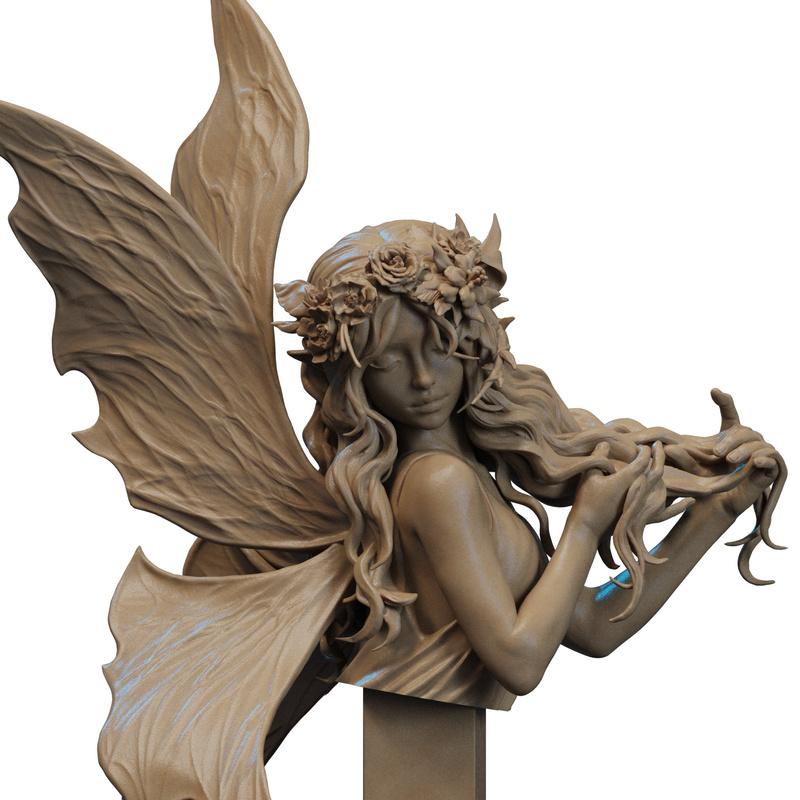 梦幻精灵——3D打印模型|Fairy Bust – 3D Print Model