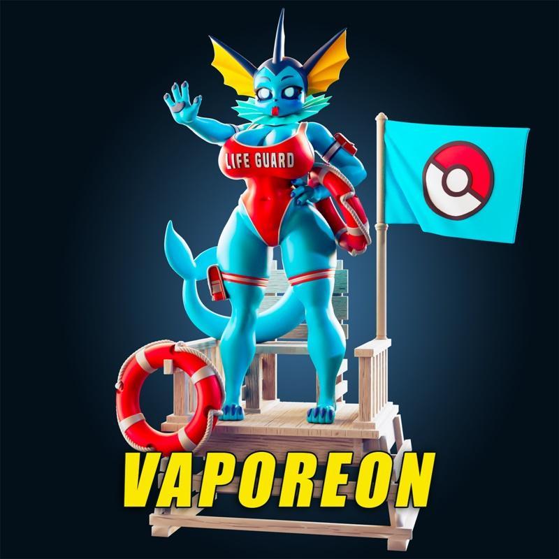 Vaporeon 3D打印模型|Officer Rhu – Vaporeon – 3D Print Model STL