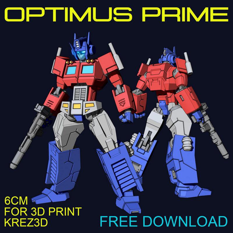 变形金刚-擎天柱-3D打印模型|Optimus Prime – 3D Print Model
