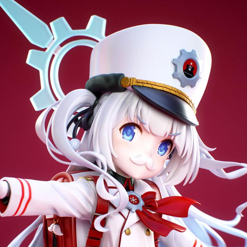 Kuru Figure - 蓝 Archive - 伦卡瓦·切里诺 3D打印模型|Kuru Figure – Blue Archive – Renkawa Cherino – 3D Print Model