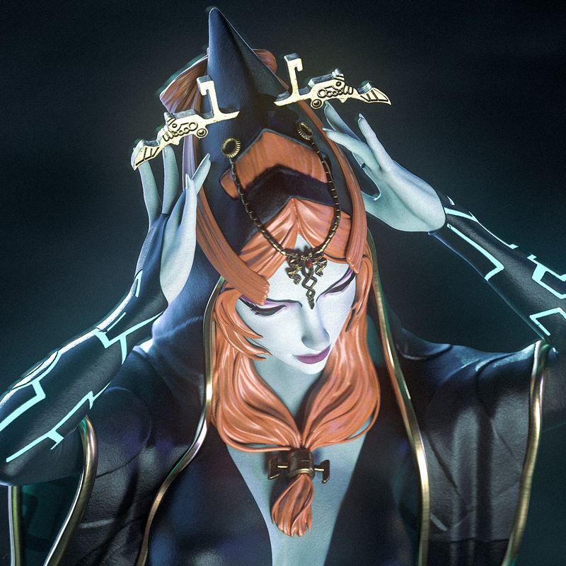 塞尔达传说-米娜-3D打印模型|Nympha – The Legend of Zelda – Midna – 3D Print Model STL