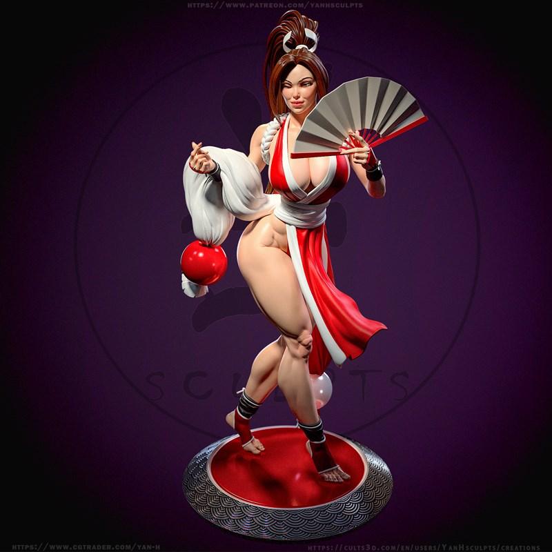 Yan-H工作室 - 王者之剑 - 须佐能乎3D打印模型|Yan-H – King of Fighters – Mai Shiranui – 3D Print Model STL
