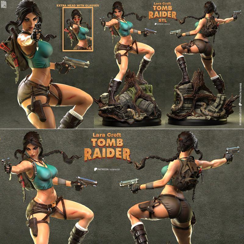Soarez 3D打印模型：卢拉·克罗夫特|Soarez 3d – Lara Croft – 3D Print Model STL