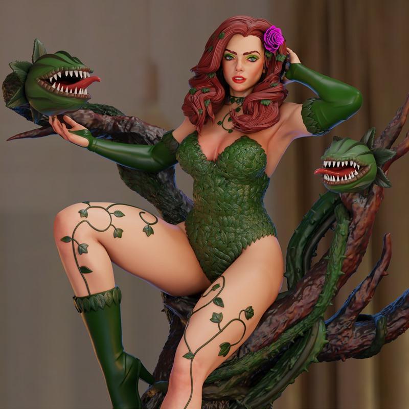 BrunoArt3D - 毒藤女 - 3D打印模型|BrunoArt3D – Poison Ivy – 3D Print Model STL