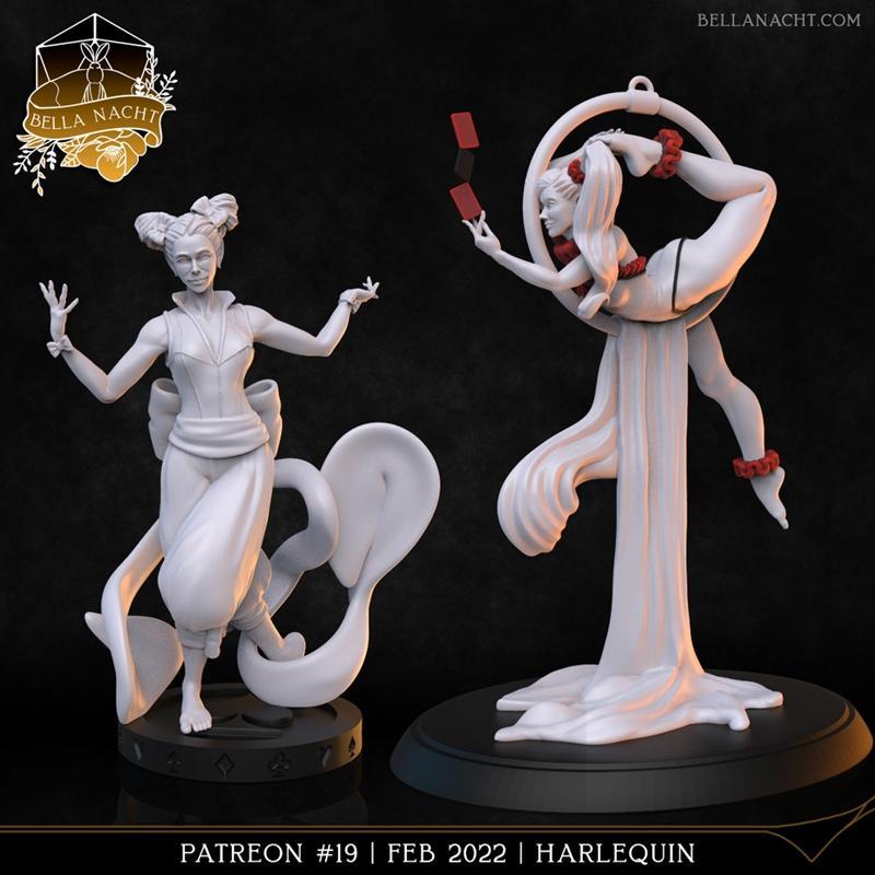 Bella Nacht Miniatures – Harlequin – 3D Print Model STL