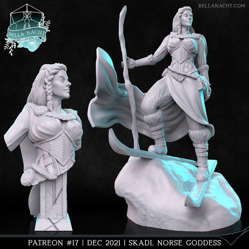 Bella Nacht Miniatures – Skadi the Norse Goddess – 3D Print Model STL