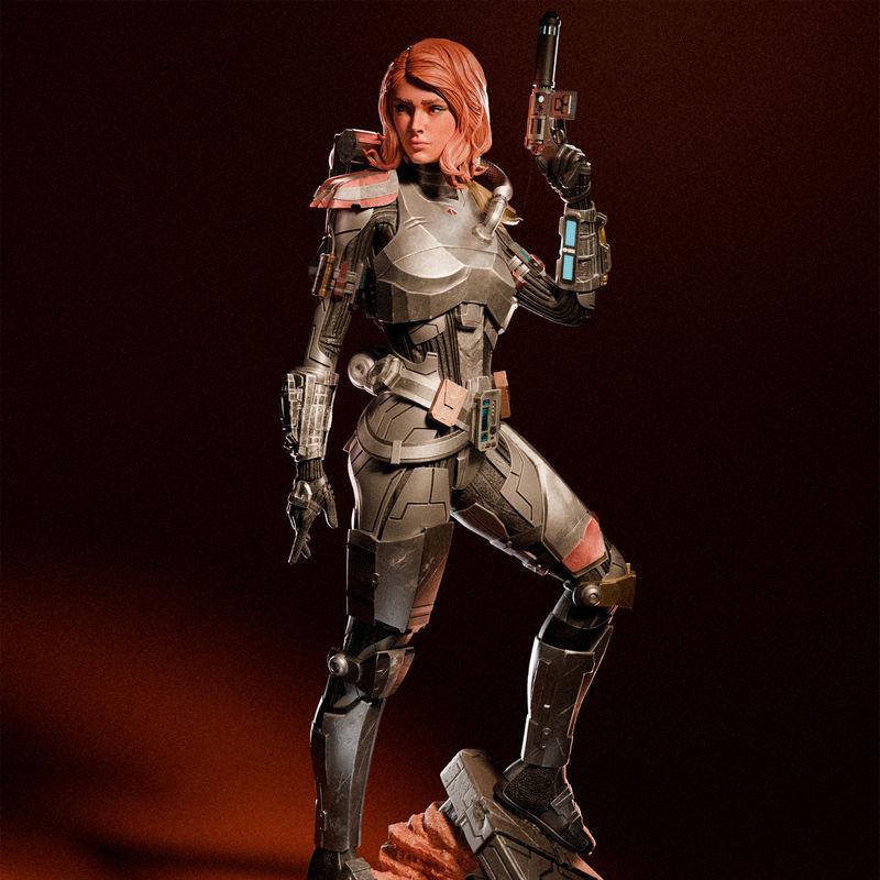 星战3D打印模型：谢·维扎拉|CA 3D Studios – Star Wars – Shae Vizla – 3D Print Model