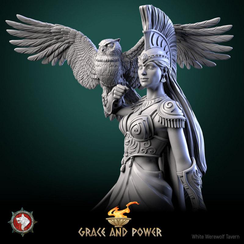 白狼酒馆·雅典娜·3D打印模型|White Werewolf Tavern – Athena – 3D Print Model