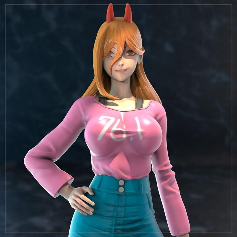 Power -  Chainsaw Man - 3D打印模型|Power – Chainsaw Man – 3D Print Model STL