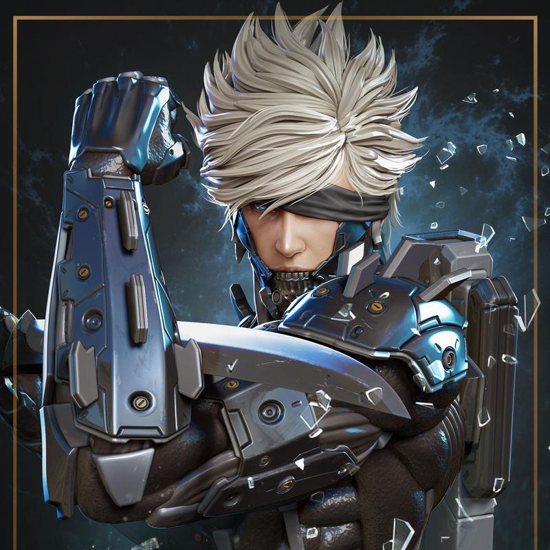 金属 Gear 里昂 3D打印模型|NomNom Figures – Metal Gear – Raiden – 3D Print Model