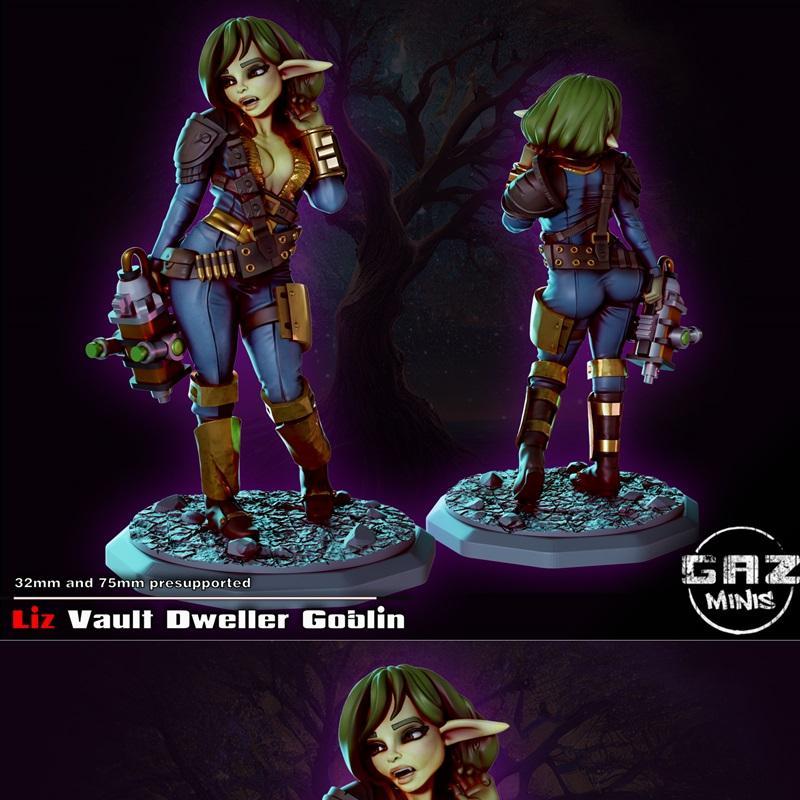 Gaz Minis-暗影洞窟地精-3D打印模型|Gaz Minis – Vault Dweller Goblin – 3D Print Model STL