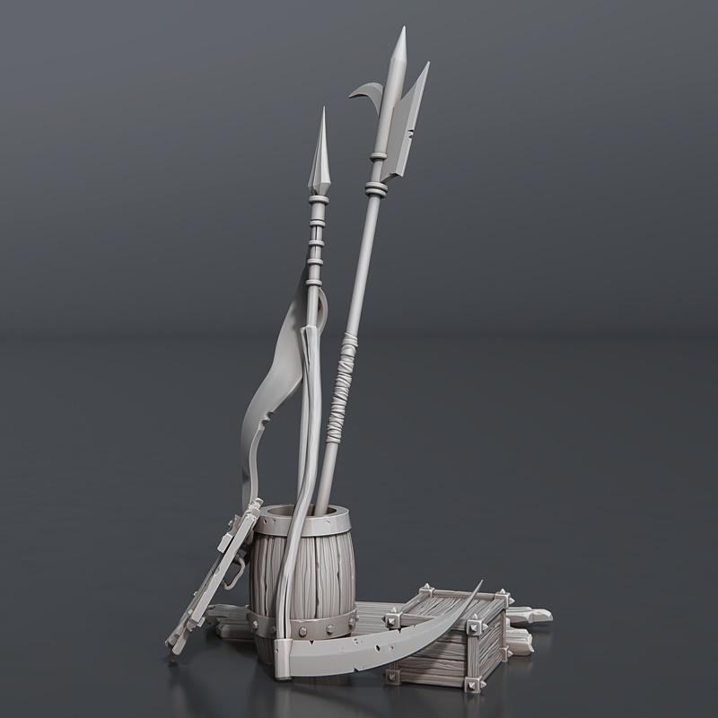 STL迷你模型：Riot套装 3D打印玩偶|STL Miniatures – Riot Set – 3D Print Model STL