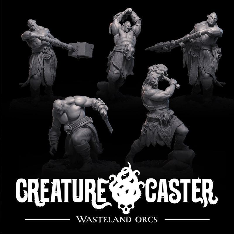 荒野兽人劫掠者 - 3D打印模型|Creature Caster – Wasteland Orc Raiders – 3D Print Model STL