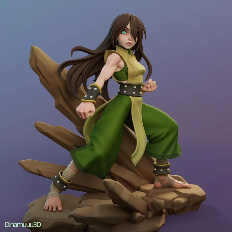 Dinamuuu3D出品：阿凡达郭芙贝芙龙3D打印模型|Dinamuuu3D – Avatar – Toph Beifong – 3D Print Model STL