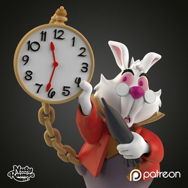 Naty Ramos 作品《白锥》3D打印模型|Naty Ramos Art – Conejo blanco – 3D Print Model STL