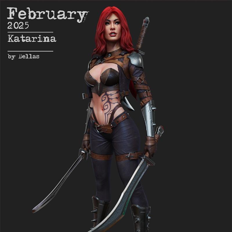 Abe3D - 猎空魔女 - 卡塔莉娜 3D打印模型|Abe3D – Katarina – 3D Print Model STL