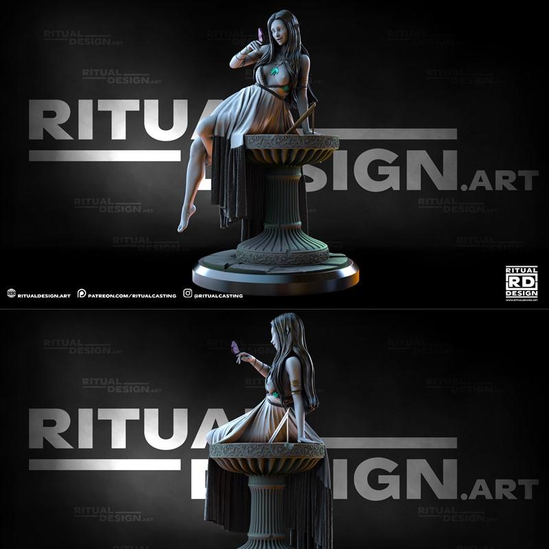 Fenn 3D打印模型：动漫游戏角色设计|Ritual Design – Fenn – 3D Print Model STL