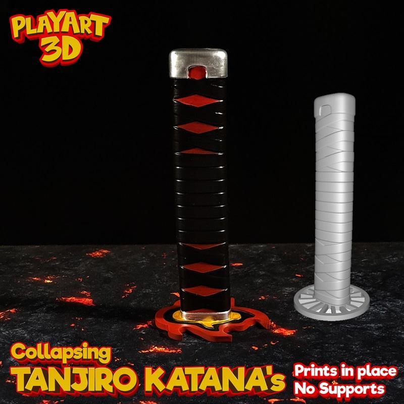 Collapsing Katana Tanjiro – 3D Print Model STL