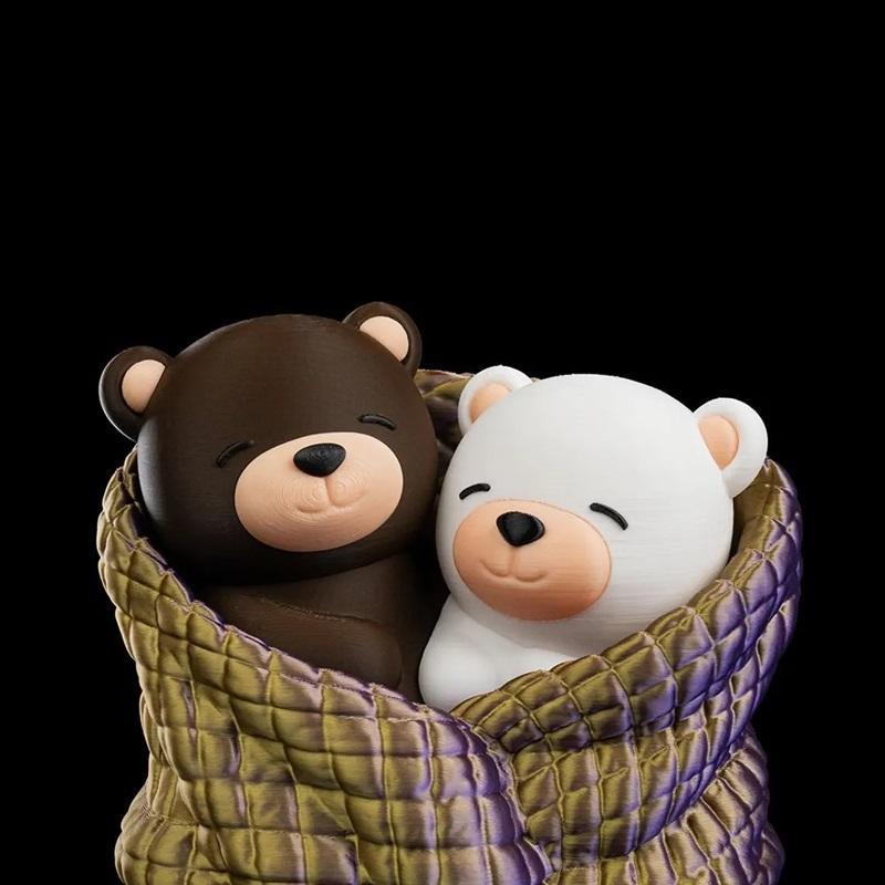 Cuddling Bears – 3D Print Model STL