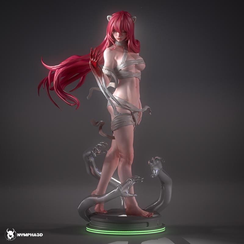 Nympha - Elfen Lied - 凯黛（露西）3D打印模型|Nympha – Elfen Lied – Lucy (Kaede) – 3D Print Model STL