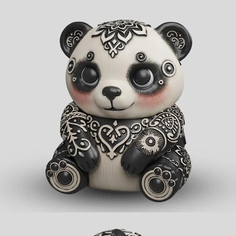 Ornamnetal Panda – 3D Print Model