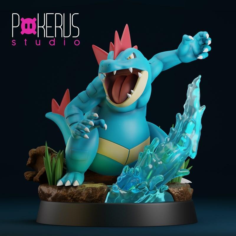 Pokerus Studio 旗下作品《Feraligatr》3D打印模型|Pokerus Studio – Feraligatr – 3D Print Model STL
