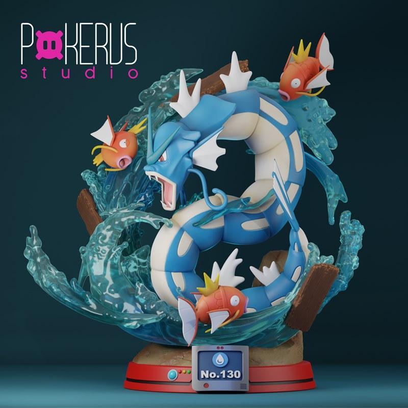 Pokémon 3D打印模型：巨龙型宝可梦盖欧卡神话形态|Pokerus Studio – Gyarados Mythic – 3D Print Model STL