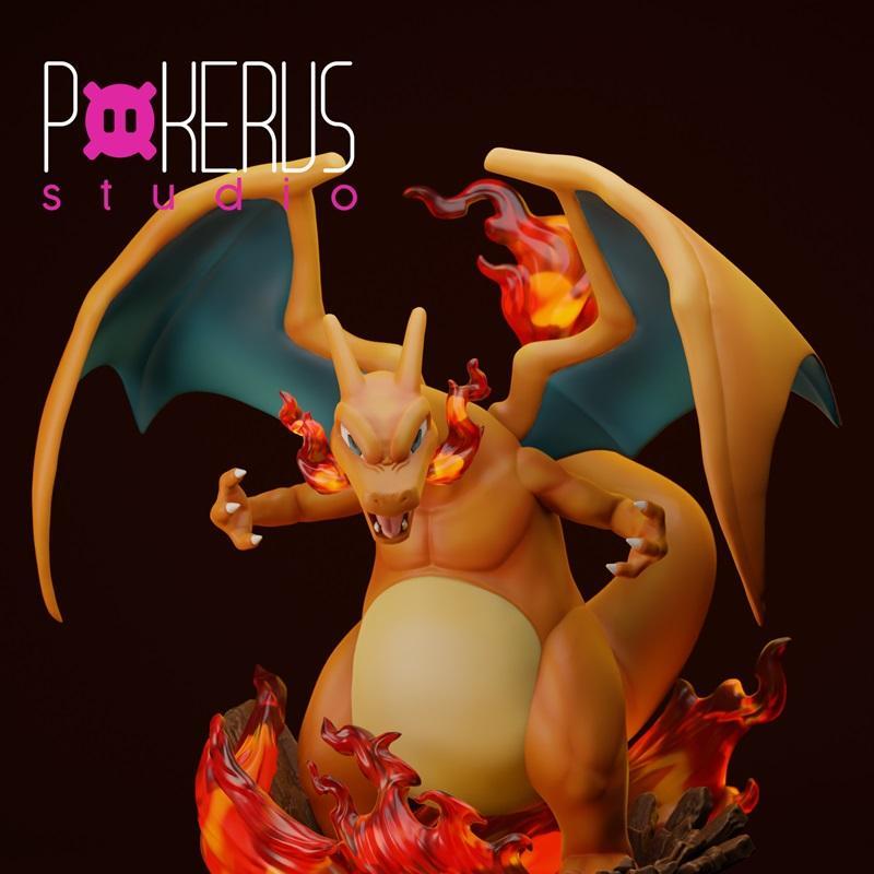 Pokerus Studio - 《火龙神》3D打印模型|Pokerus Studio – Charizard Ver.B – 3D Print Model STL