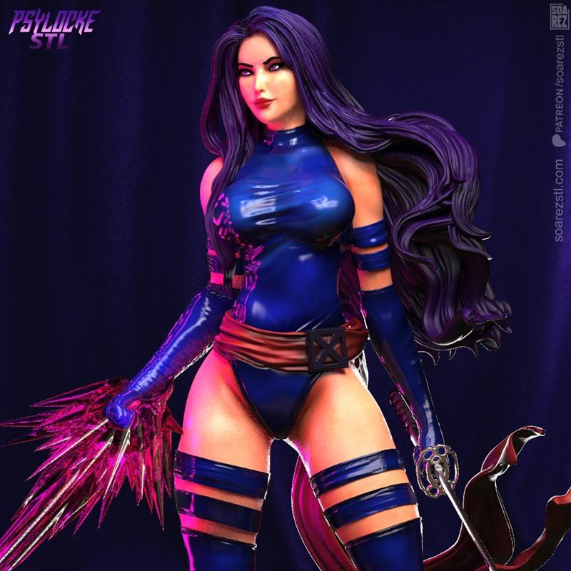 Soarez 3D打印模型：Psylocke角色模型|Soarez 3d – Psylocke – 3D Print Model STL