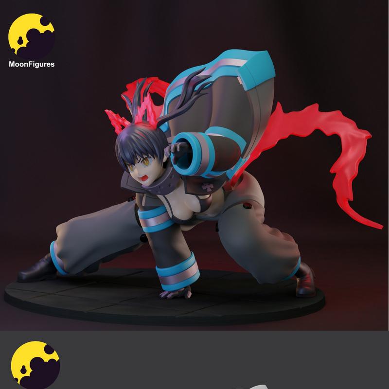 月之图腾——火影忍者——高桥忍 3D打印模型|MoonFigures – Fire Force – Tamaki Kotatsu – 3D Print Model