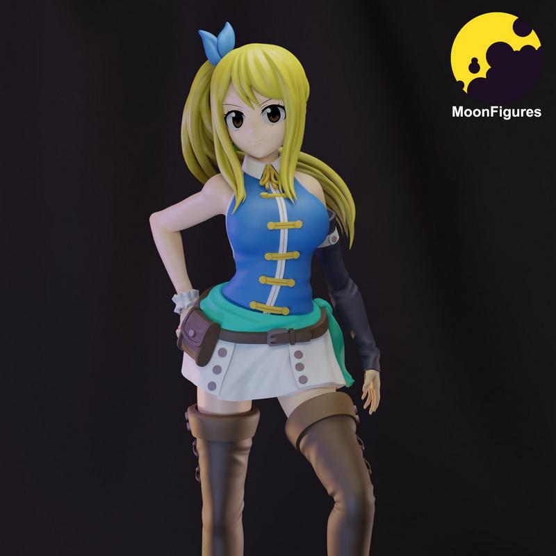 月之图腾——妖尾——露西·Heartfilia——3D打印模型|MoonFigures – Fairy Tail – Lucy Heartfilia – 3D Print Model
