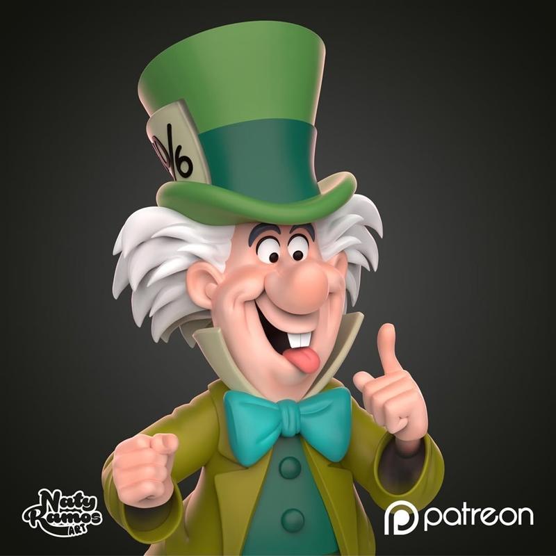Naty Ramos 3D打印模型：疯帽匠|Naty Ramos – Mad Hatter – 3D Print Model STL