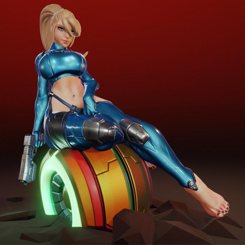 超级马里奥 - 跳跳虎 - 3D打印模型|Metroid Samus Aran – 3D Print Model STL