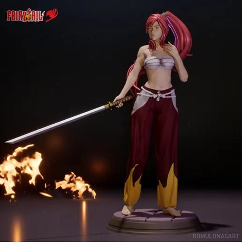 妖尾艾尔扎 3D打印模型|Erza Scarlet – Fairy Tail – Izanami Figures – 3D Print Model STL