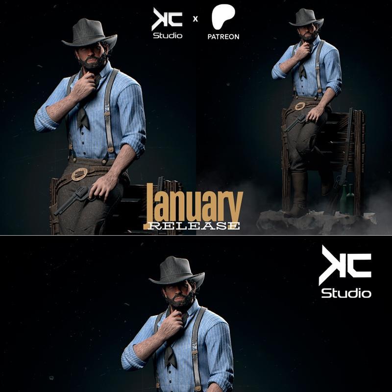 KcStudio - 艾瑞克·莫根 - 3D打印模型|KcStudio – Arthur Morgan – 3D Print Model STL