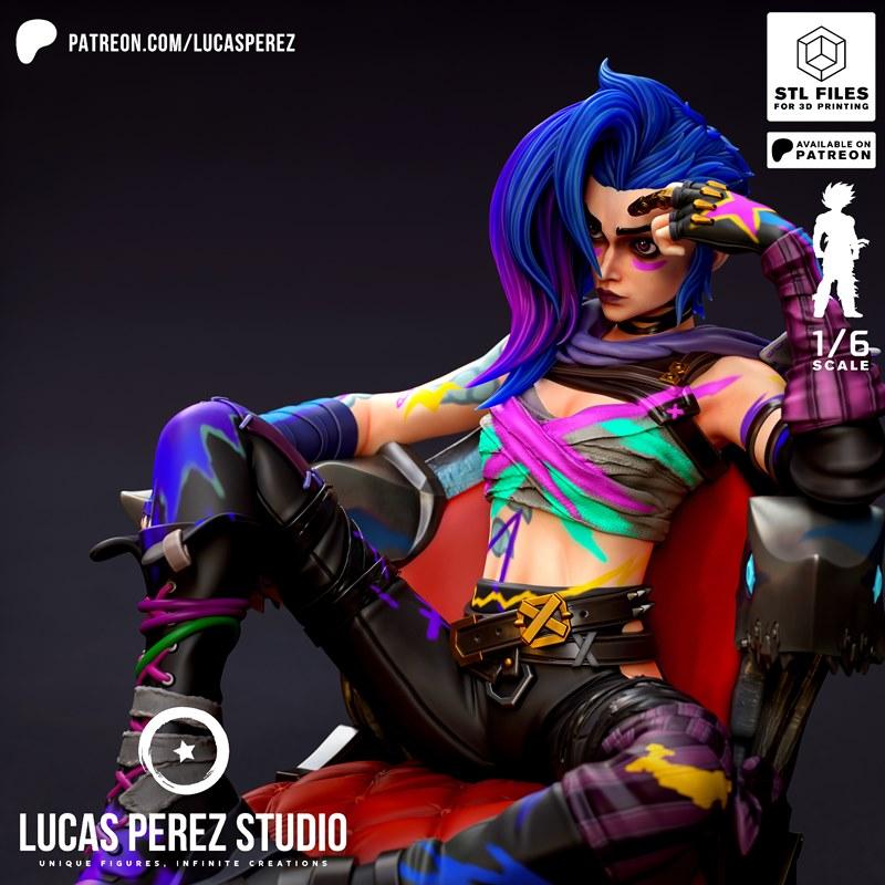 Lucas Perez Studio - Jinx - 3D打印模型|Lucas Perez Studio – Jinx – 3D Print Model STL