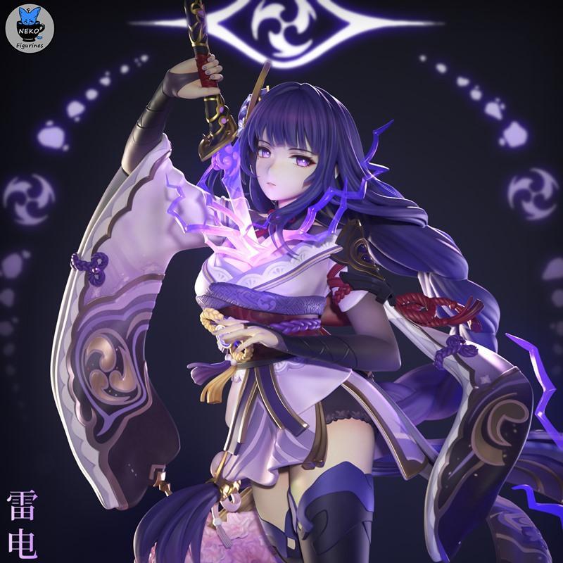 原神雷电将军3D打印模型|Neko Figurines – Genshin Impact – Raiden – 3D Print Model STL