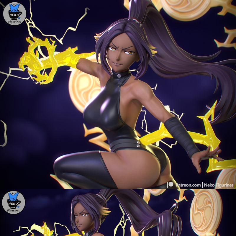 3D打印模型：《死神》Yoruichi角色玩偶|Neko Figurines – Bleach – Yoruichi – 3D Print Model