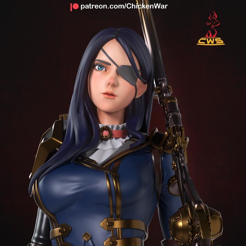CW工作室-英雄联盟-凯特琳-3D打印模型|CW Studio – Arcane – Caitlyn – 3D Print Model STL